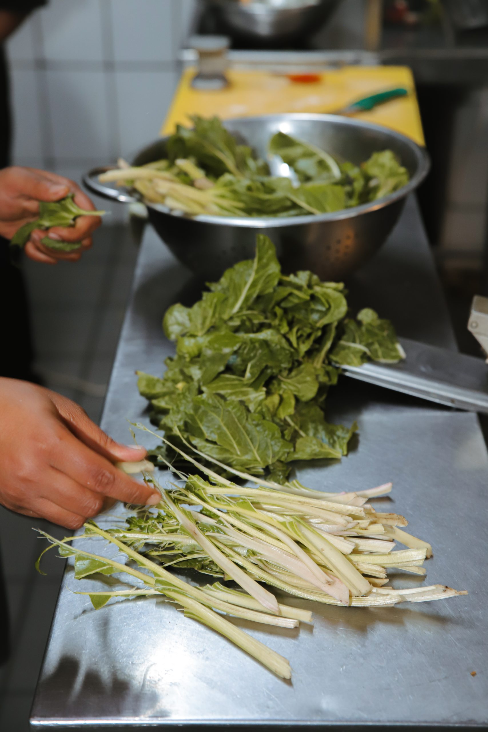 Fresh ingredients being prepared at Blacksmith's Kitchen